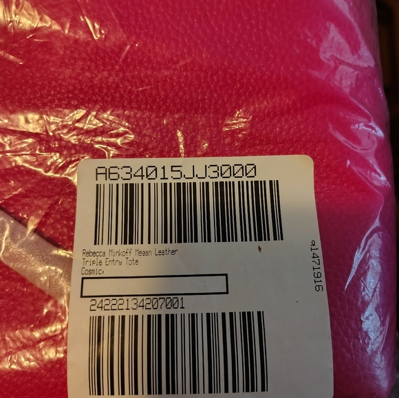 NEW Rebecca Minkoff Megan Triple Entry Leather Pink Tote Bag Purse - Picture 7 of 8